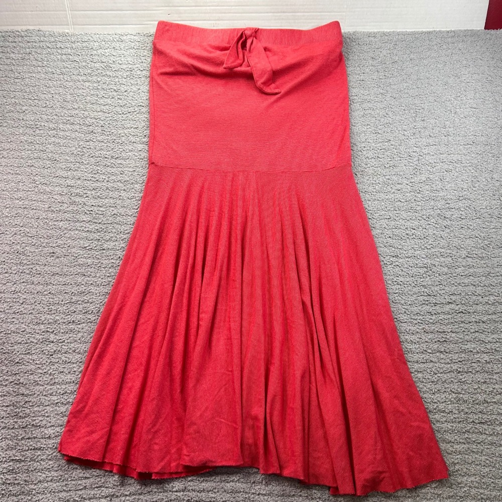 Old Navy Tube Dress Skirt Red Ribbed Y2K M 2004 Vintage Indie Boho Minimalist